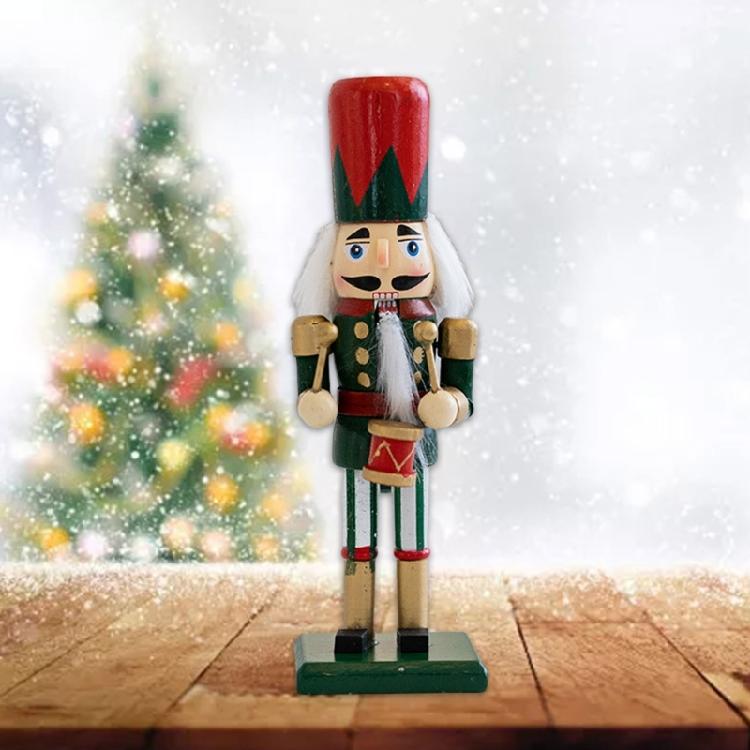 Artisanal Wood Nutcrackers Puppet 16cm Traditional Christmas Centerpieces Decorative King Soldier Figure Toy Ornament