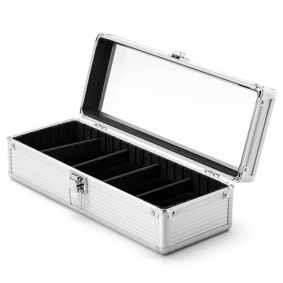 October1st Uhr Aluminiumbox für Innenraum Automatische Kollektionsbox, 5-Uhren-Aufbewahrung, Herrenuhren, Transportabel, Aufbewahrung, Dekor, Stoßfest