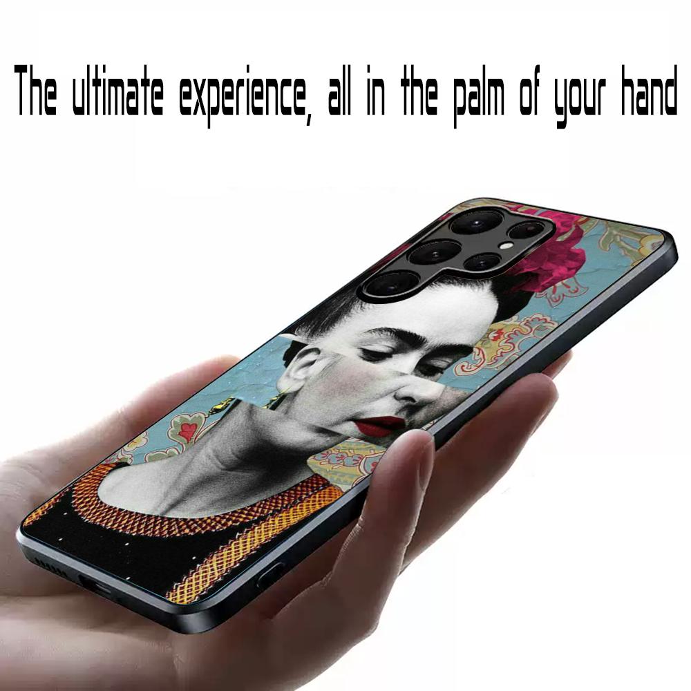 Painting F-ridaS Kahlo-s art pattern Phone Case For Samsung Galaxy S26 S25 S24 S23 S22 S21 Plus Ultra Note20 Soft Black