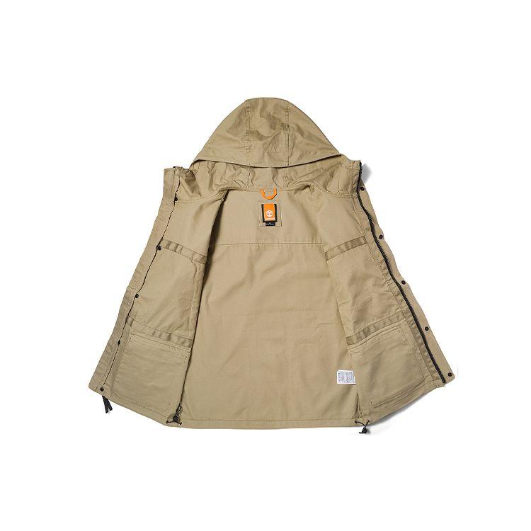 Timberland Solid Color Water Resistant Hooded Long Sleeve Jacket Men Jacket Curry-Yellow A6PZH-DH4