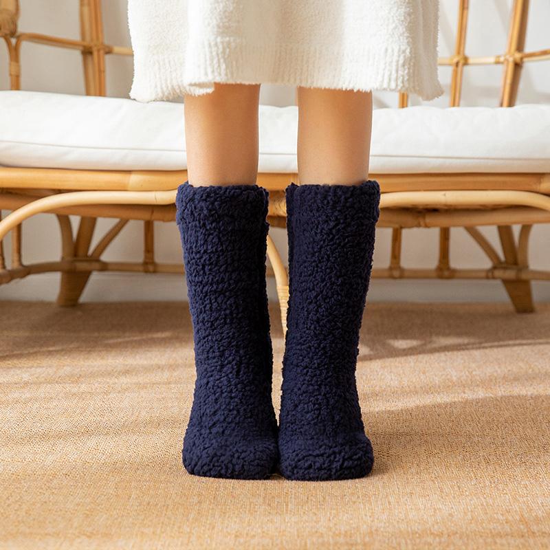 Women’s Thickened Thermal Socks Winter Warm Home Anti-Slip Floor Slipper Sock Elastic Cuff Soft for Halloween Gift & Bedroom Use