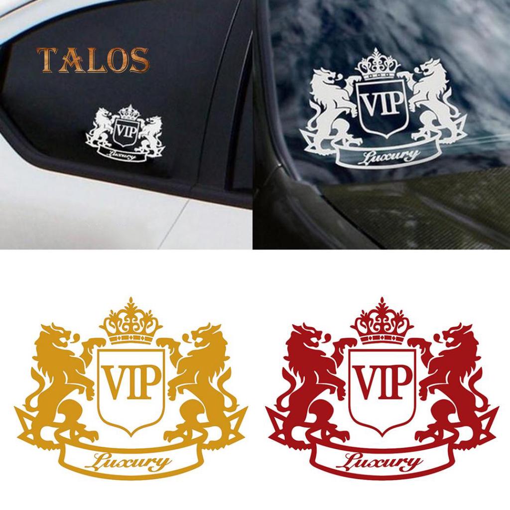 Double Lion Crown VIP Letter Motorrad Auto Reflektierende Aufkleber Aufkleber Leuchtende Aufkleber