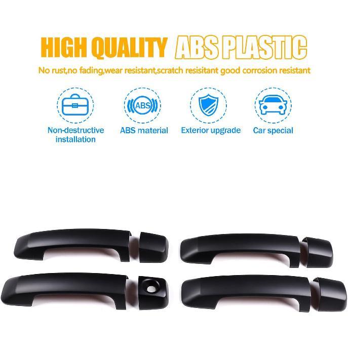 LLKUANG Car Exterior Door Handle Cover Fit for Toyota Tundra 2007-2021 Sequoia 2008-2020,Door Handle Cover Outside Door Handle Protector Shell