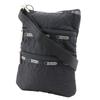 LeSportsac Pochette Shoulder Bag Flower stitch black Nylon flour Women Used