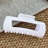 1/4Pcs Women Hair Claw Soft Silicone Anti-slip Teeth Back Head Hair Clip Geometric Shape Pain-Free Wear Hair Pin