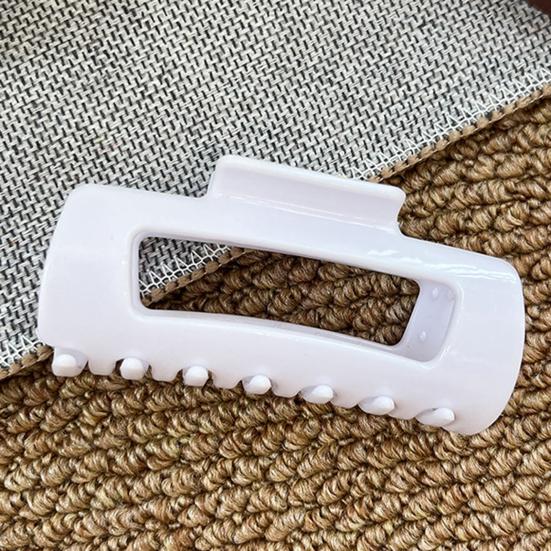1/4Pcs Women Hair Claw Soft Silicone Anti-slip Teeth Back Head Hair Clip Geometric Shape Pain-Free Wear Hair Pin