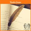 Copper Color Retro Feather Bookmark With Artistic Pattern For Handmade Jewelry And Gift Giving