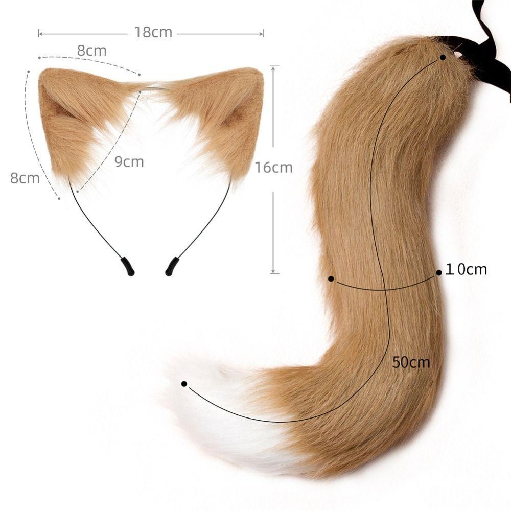 1 set Cat Tail Halloween Animal Cosplay Props Cat Ear Animal Cosplay Props  Kid‘s Gift