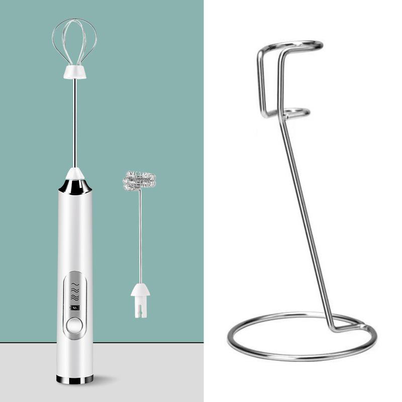 Wiederaufladbarer Elektrischer Milchaufschäumer & Eierrührer - Kabelloser Mixer für Kaffee & Proteinshakes