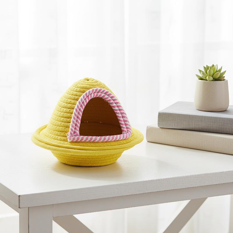 Soft Warm Bird Hanging Bed Hand Woven Windproof Thickened Bird Cage Nest for Small Parrots Cockatiel Winter Pet Supplies