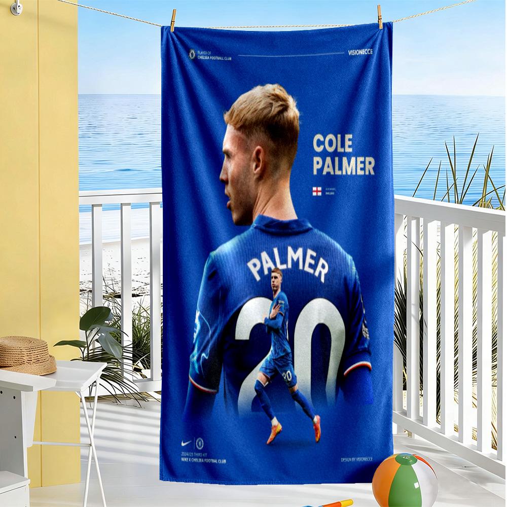 Chelsea FC Fußballspieler Strandtuch Schnelltrocknend Weiche Mikrofaser Bequem Leicht Geeignet für Schwimmen, Fitnessstudio, Camping, Yoga Urlaub