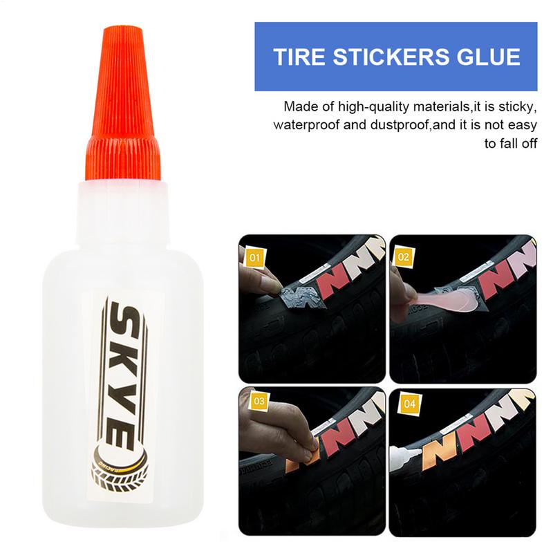 40ml 3D Tire Sticker Glue Car Waterproof Tire Letter Sticky Stickers Special Glue Tire Sticker Glue Rubber Dustproof Adhesive