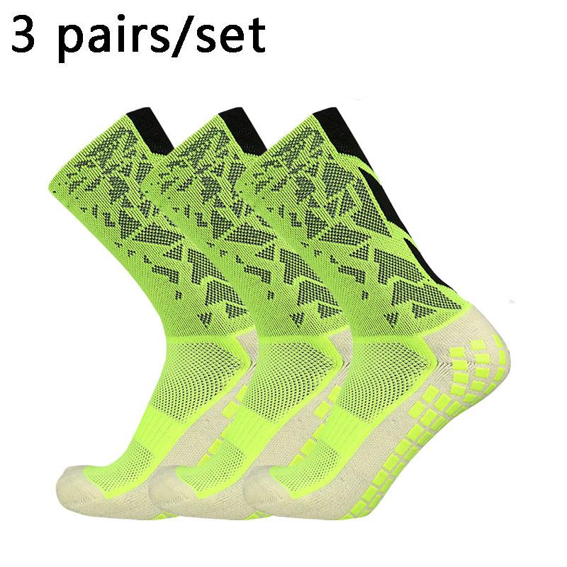 3 pairs New  Men Women Camouflage Arrow Soccer Socks Breathable Sports Silicone Anti Slip Grip Football Socks