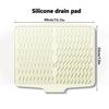 Wavy Pattern Silicone No-Drill Soap Dish & Drain Mat Rack