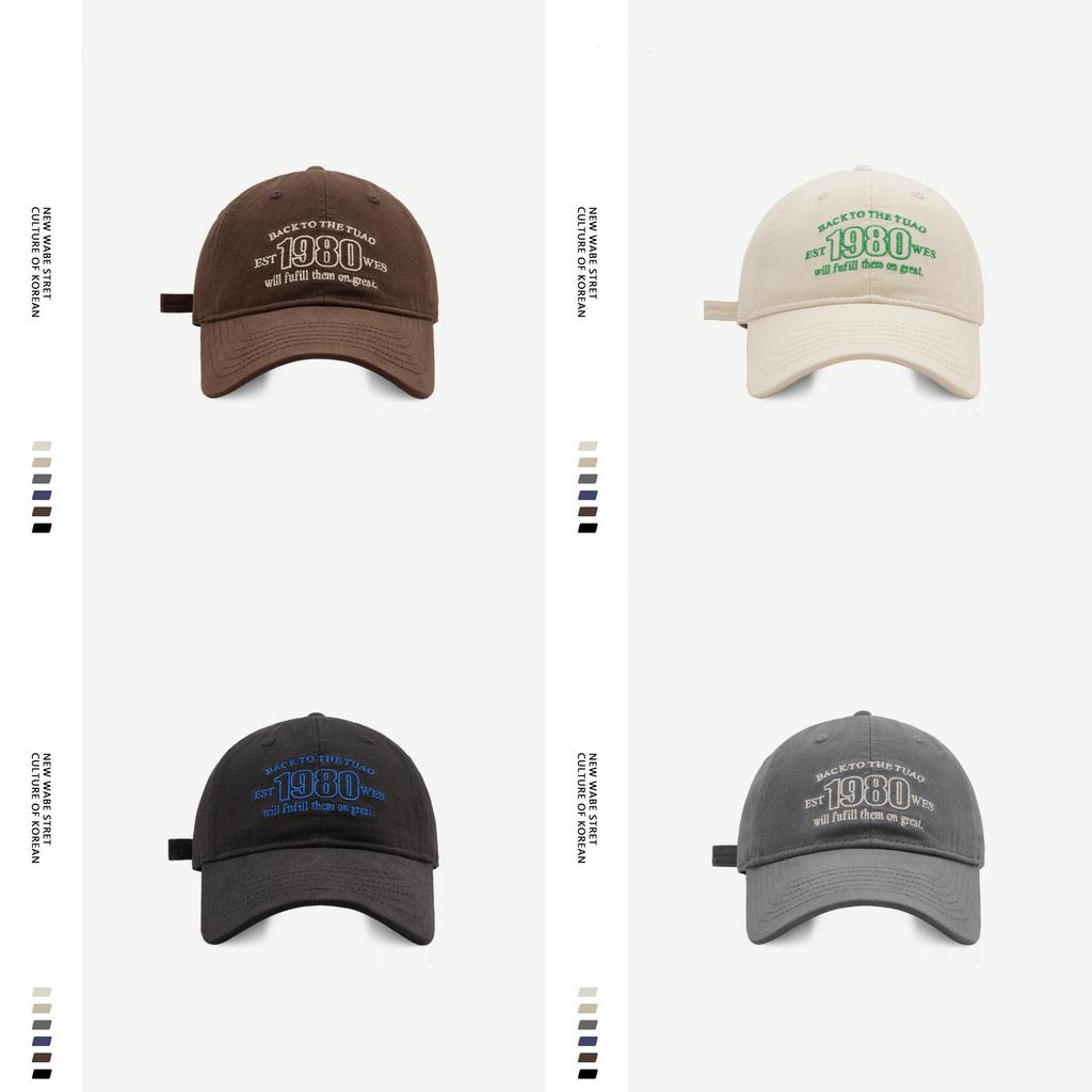 Korea Style Letter Embroidered Baseball Cap For Men Women Sun Protection Summer