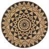 Carpet - vidaXL - Handmade Jute - 90 Cm - Round - Modern Black Pattern