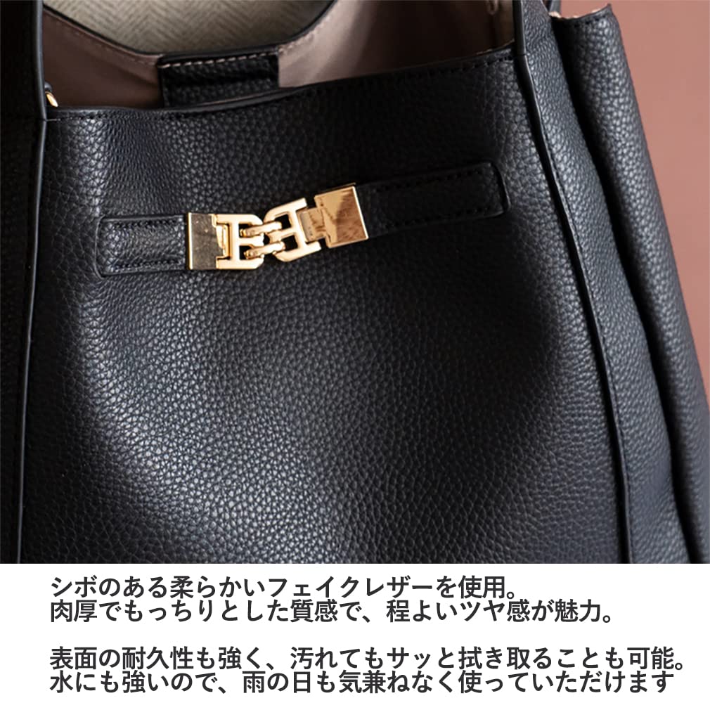 Vita Felice Handbag for Women [VITAFELICE] 3-Space 2-Way inb-10031p (Mocha)