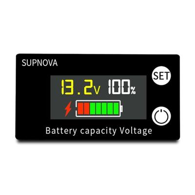 8-100V Digital Battery Capacity Tester Percentage Level Voltage LCD Display Marine RV-Volt Battery Power Indicator Panel