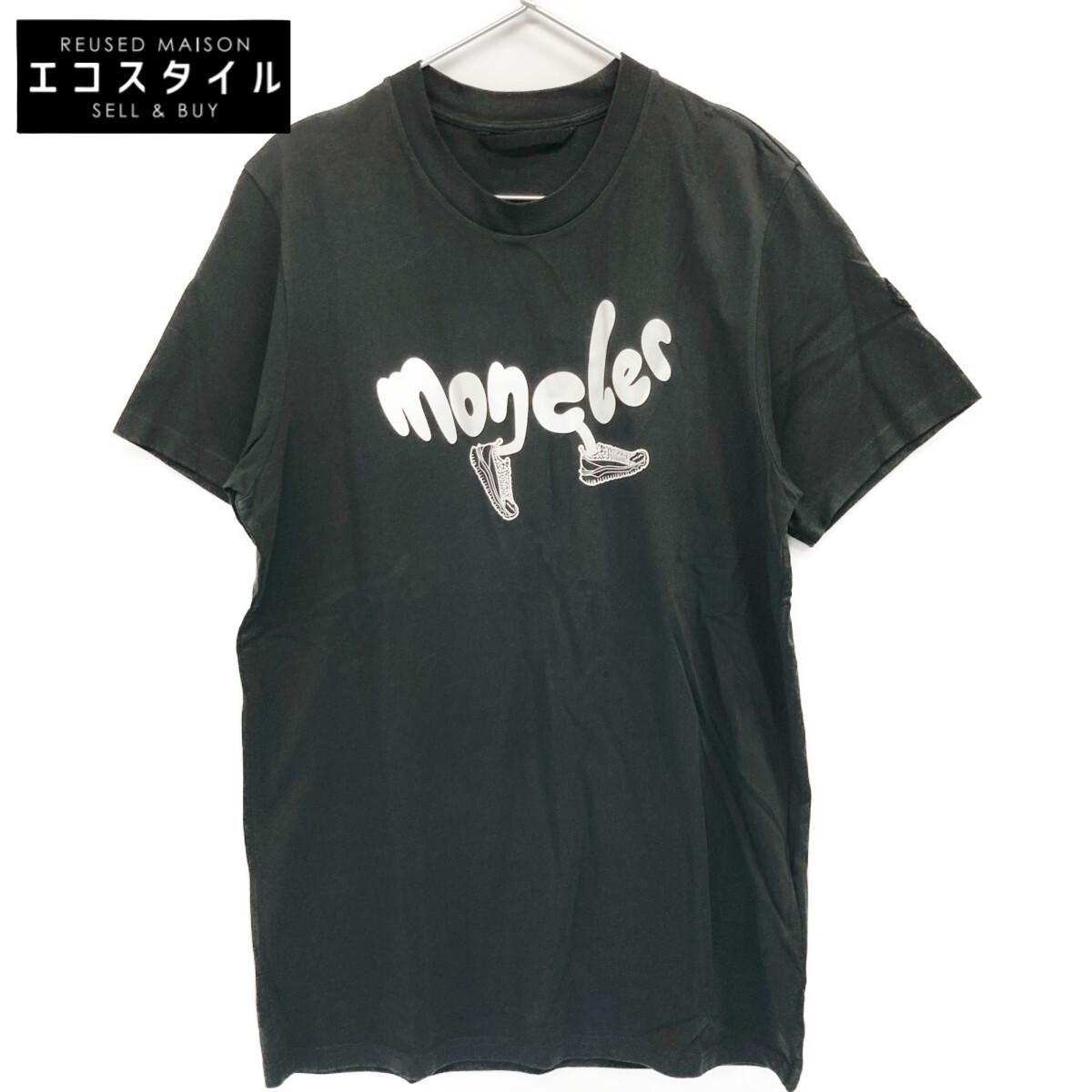 

MONCLER Black 2011 Running Logo Short Sleeve T-Shirt tops L blackUsed