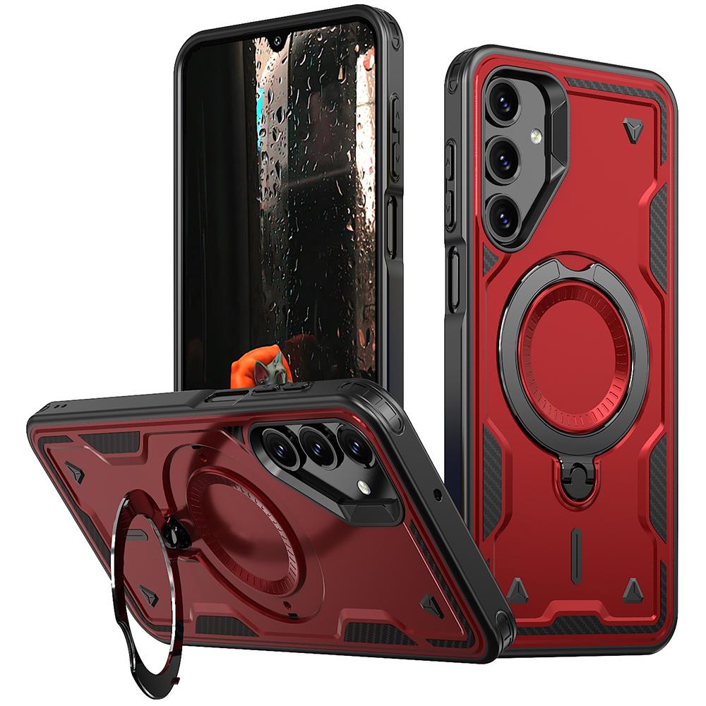 

Для Samsung Galaxy A16 4G/5G Чохол Сумісний з MagSafe Військовий захист PC+TPU Підставка Чохол для телефону Red