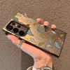 Luxury Leafs Phone Case For Samsung Galaxy S25 Edge S24 S23 S22 S21 S20 Ultra Funda Silicone Silver Cover