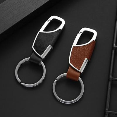 Multipurpose Smooth Texture Ergonomic Reusable Electroplating Men Metal Car Hanging Key Ring Best Gift