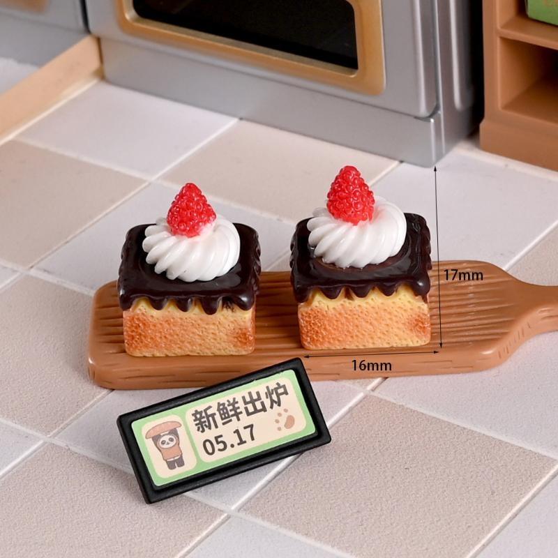 10Pcs 1/12 Scale Dollhouse Miniature Dessert Fruit Cake Play Kitchen Food Diy Jewelry Accessories For Doll Accessories