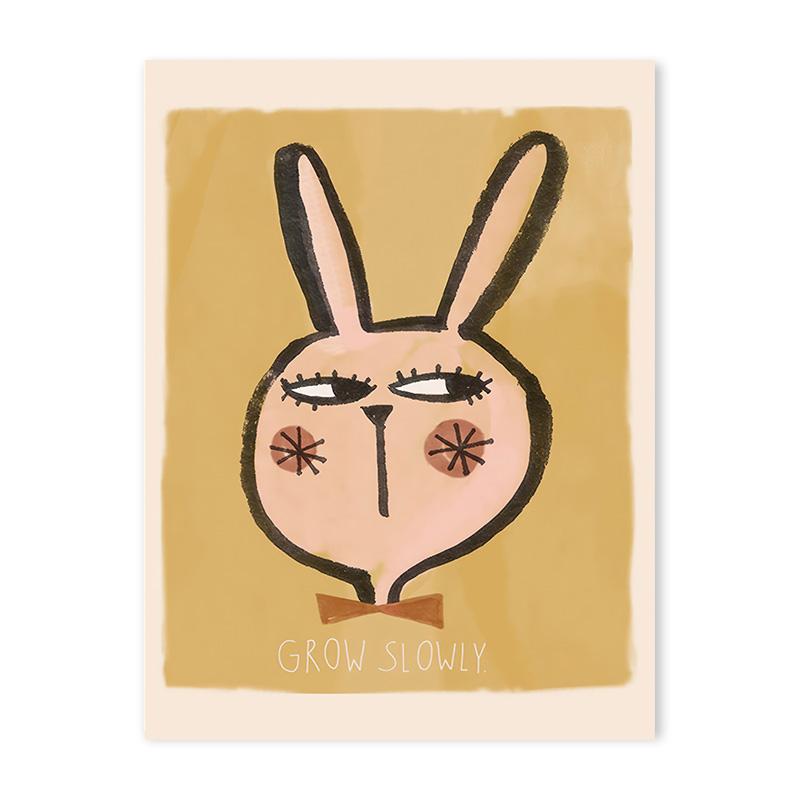Animal Poster Dog Rabbit Bear Leopard Flower Decoration Wall Art Canvas Suitable for Baby Room Bedroom