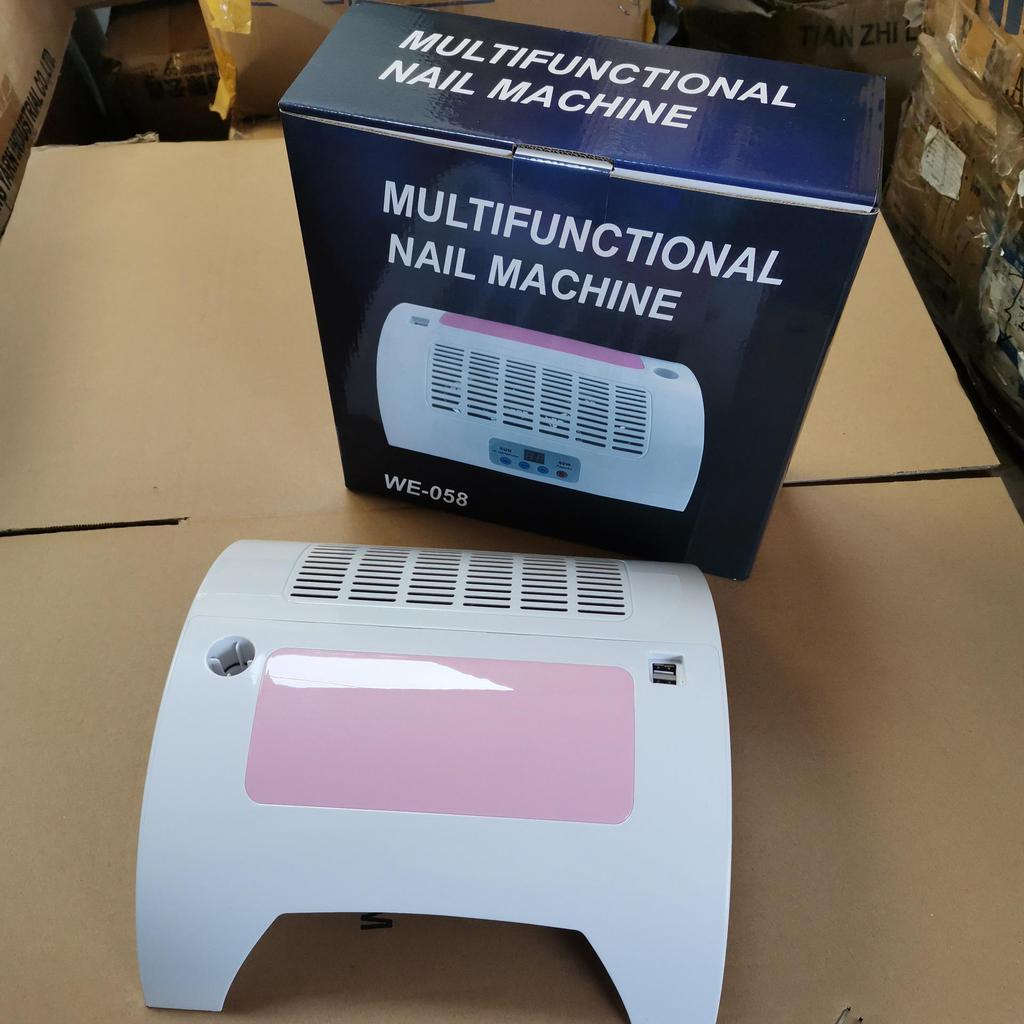 Multifunctional Nail Machine: Dust Collector, Grinder, USB Light, Hand Rest, Nail Art & Removal Tool