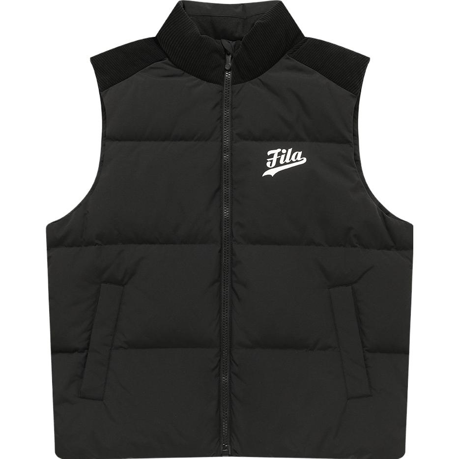 Fila Fusion Fashionable Warm Loose Stand Collar Vest Men tops Black T11M342903F-BK