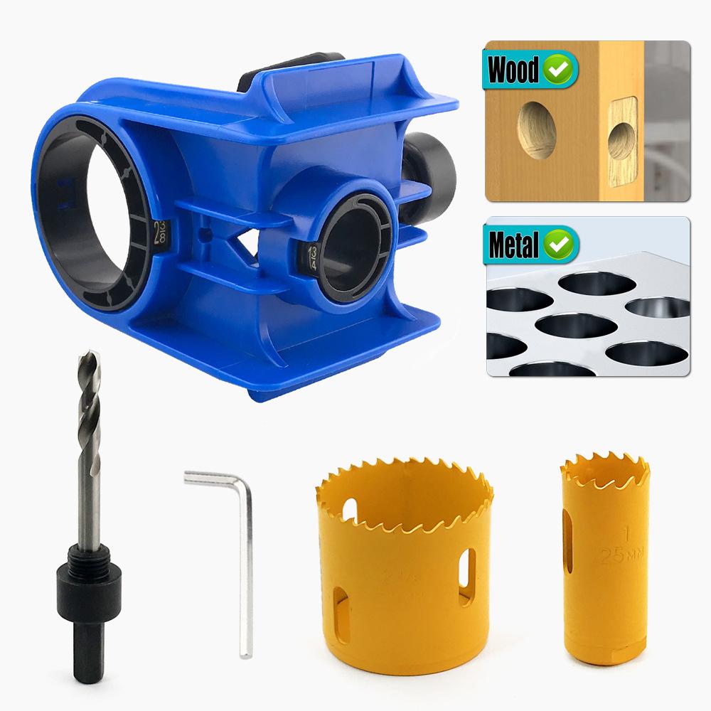 Door Lock Installation Jig Kit Hole Saw Tool for Easy Lockset Installation on Wood and Metal Doors