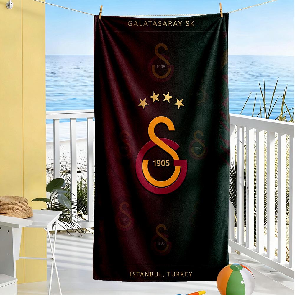 Galatasaray Beach Towel Super Soft Microfiber Quickdry Fabric Comfortable Lightweight Suitable for Swimming, Gym, Camping, Yoga Vacation