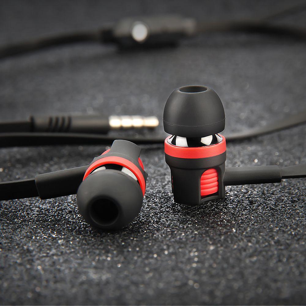 Supper Bass Outdoor In-ear Mic With Microphone Stereo Headphone Headset Earphone Langsdom JM26