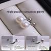 Screw Buckle Natural Freshwater Pearl Stud Earrings S999 Foot Silver Anti-drop Anti-loss Earbone Nails To Raise The Sense of Advanced Ear Holes