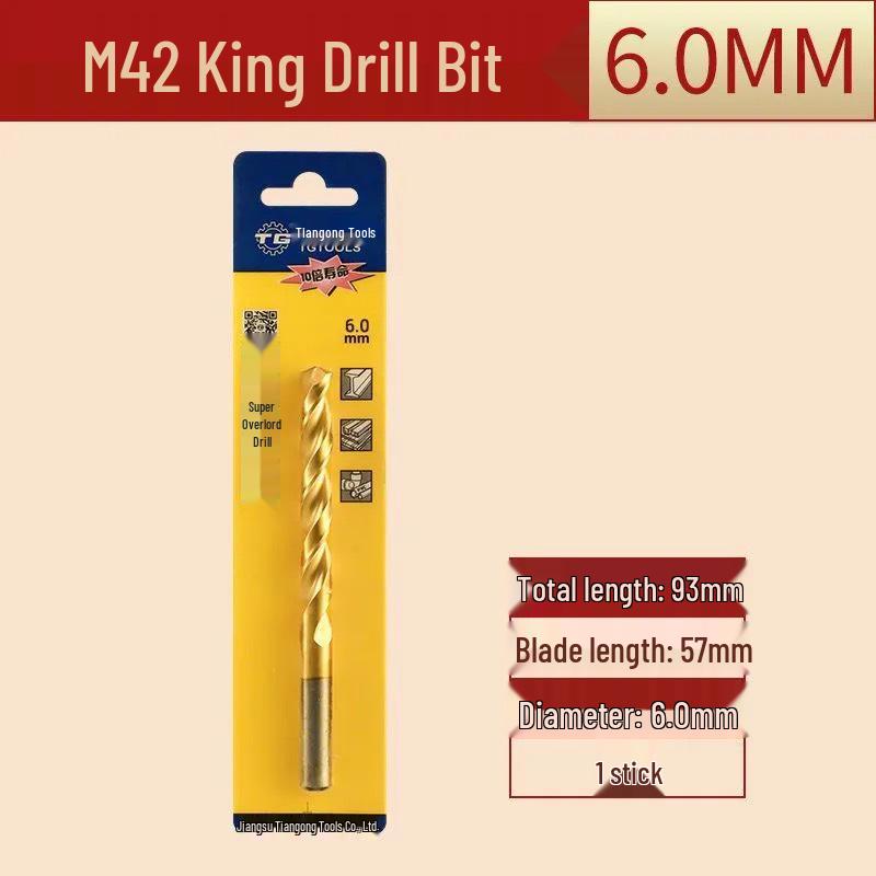 Tiangong M42 Overlord 8% Cobalt High-Speed Steel Twist Drill Bit for Stainless Steel