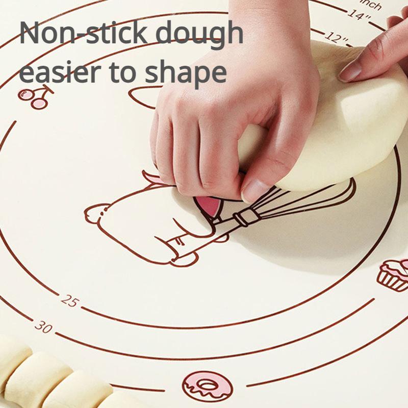 Zackoo Silicone Kneading Mat Foodgrade Thickened Large Household Panel Backing Dough Rolling Dumpling Pad Plastic Chopping Board