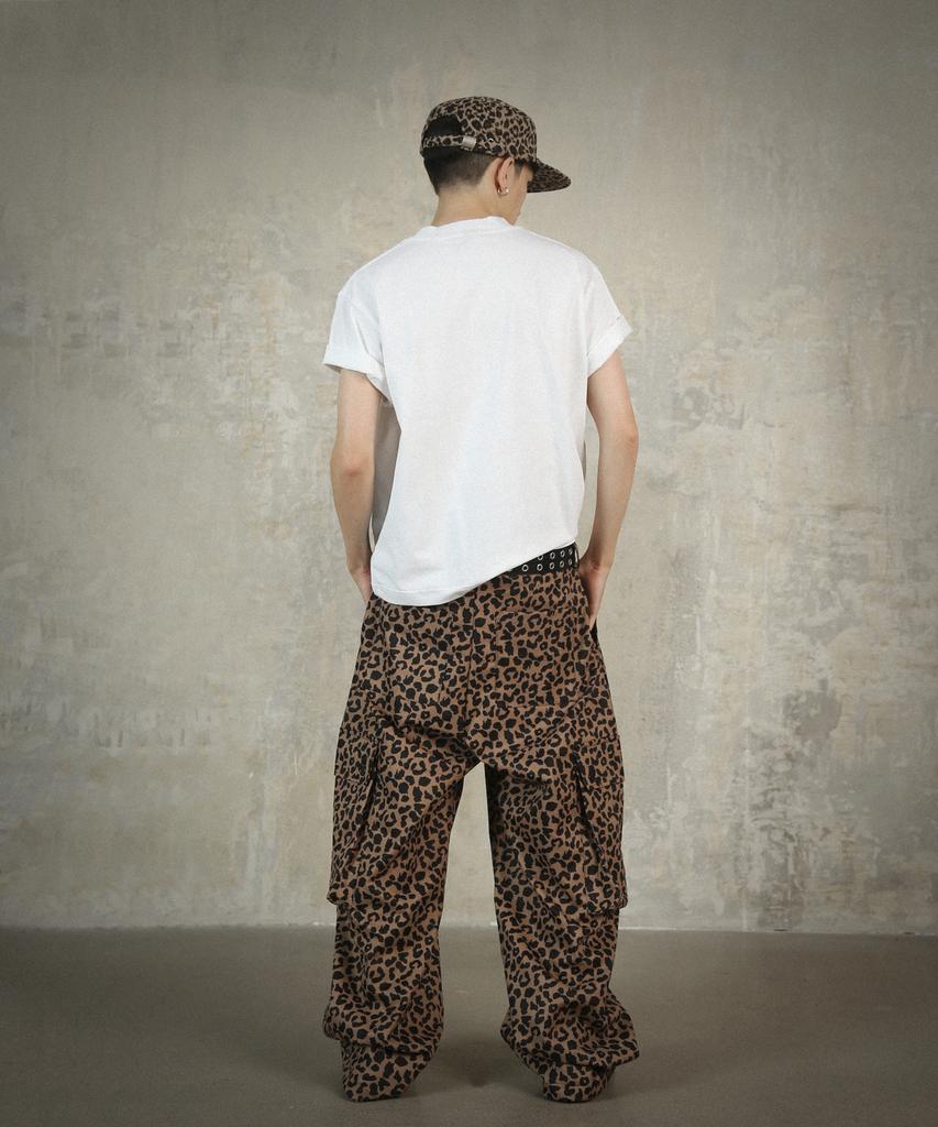 ROCKPSYCHO Pillbox Cap Leopard Brown