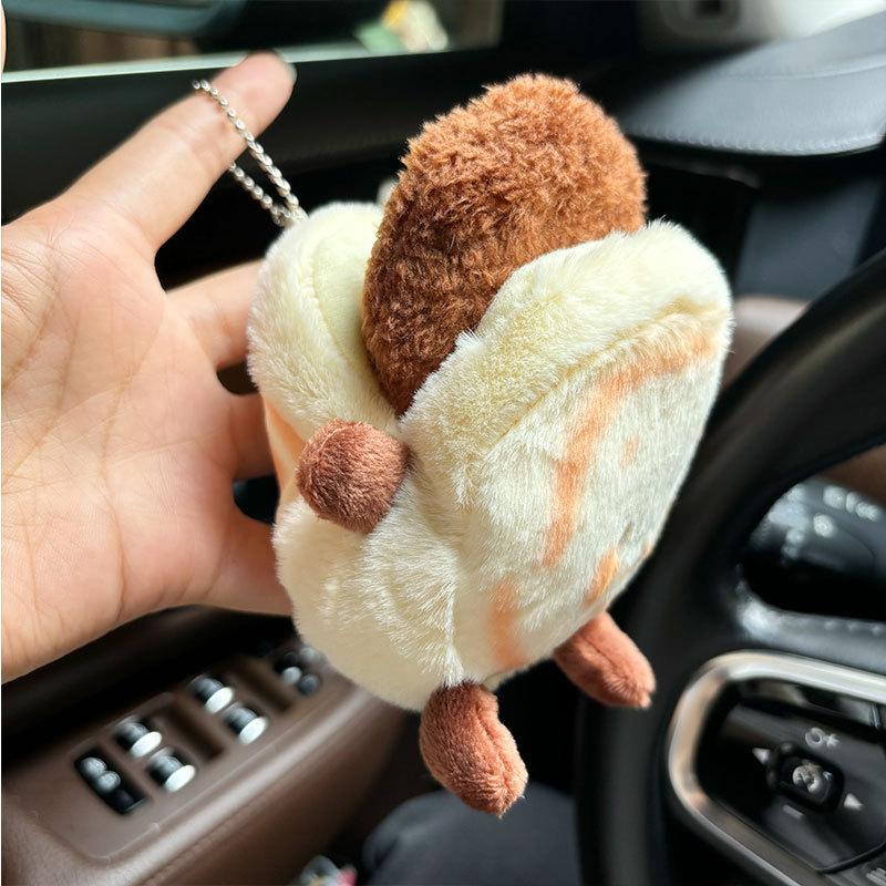 

Eyecatching Plush Keychain Featuring Adorable Meat Design Ideal For Cute Bag Charms Pearl Chain
