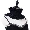 Palace Ruffled Scarf Fake Collar Necktie Adjustable Stand Collar Decorative Cape Wrap Neck Ruff Shawl Clown Choker Collar