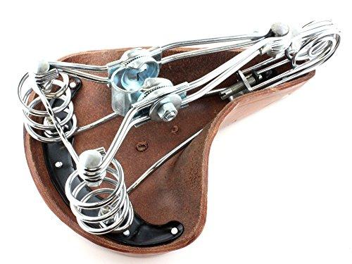 Retro Showa Era Practical Bicycle Saddle, Vintage Reproduction, Dust Cover Included (Natural)