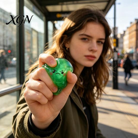 Handquetsch-Stressball Cartoon gedämpftes Brötchen Spielzeug mit Dampfgarer, Teig-Übung zur Entspannung Sensorisches Fidget-Spielzeug, Anti-Angst-Dampfgarer