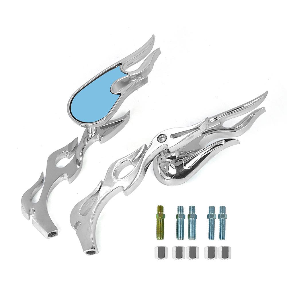 

Universal Flame Retro Rearview Mirrors for Harley Motorcycles, Cruisers, Electric Scooters, Custom and Personalized Fits