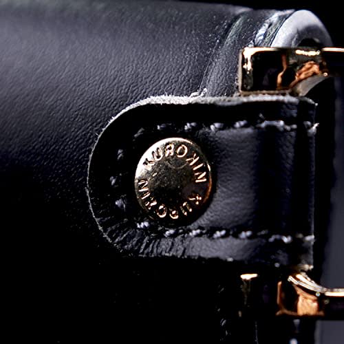 Fujiya 3-Tier Holder, Black and Gold, Light PU Leather Series, AH-63BG