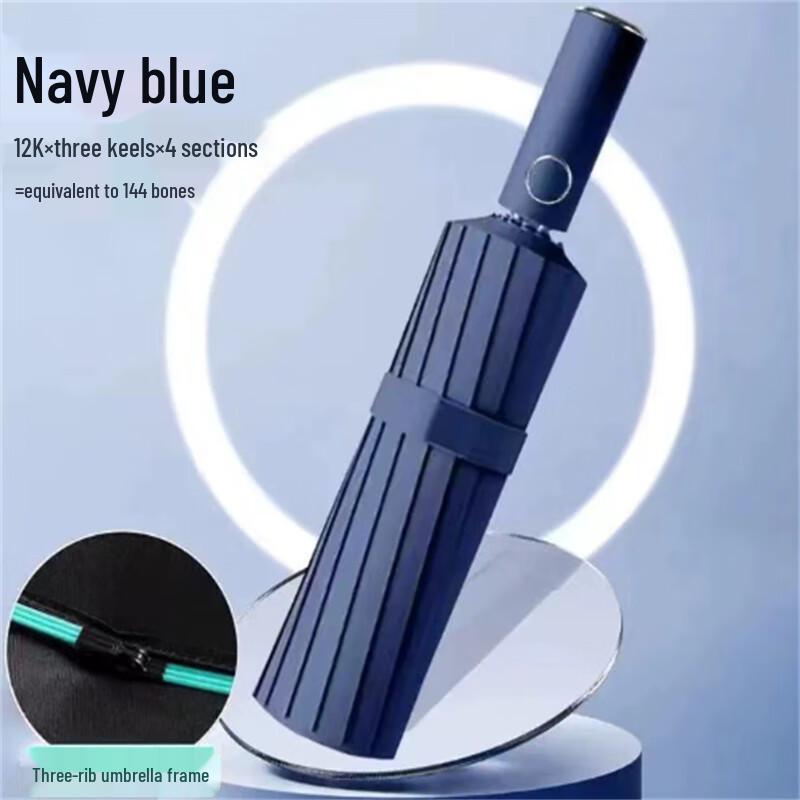 Xi Meng Yuan 144-Rib Fully Automatic Oversized All-Weather Umbrella