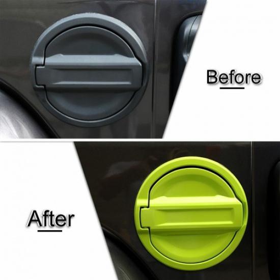 Gas Fuel Filler Door Tank Cap Cover Accessories for Jeep Wrangler JL 2018+ Green