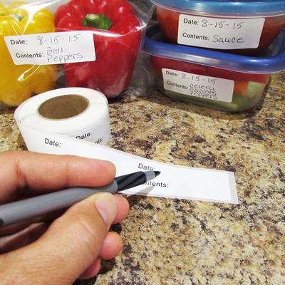 Adhesive Label Indoor White Supplies Removable Attachment Date Sticker