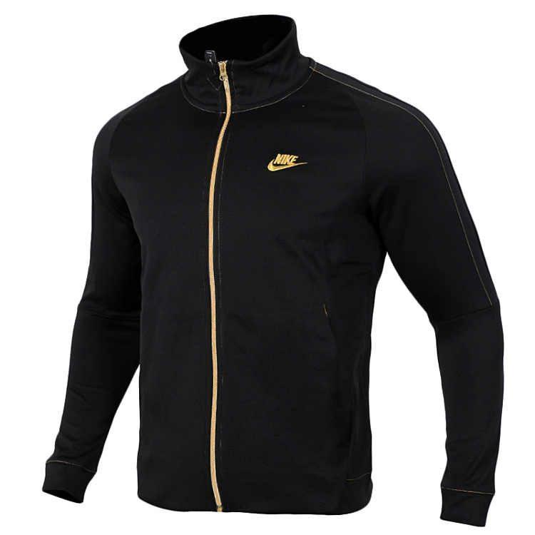 Nike Jackets Men's Black Gold Stand Collar Moderate Other BQ2566-011