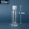 Transparent Flip-Top Plastic Squeeze Bottle for Cosmetics - Available in 10/30/50/100ml Sizes