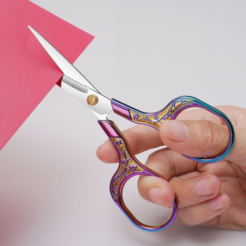 1Pc Sewing Scissors Stainless Steel Retro Embroidery Tailor Scissors Dressmaker Shears Fabric Cutter Diy Sewing Accessories