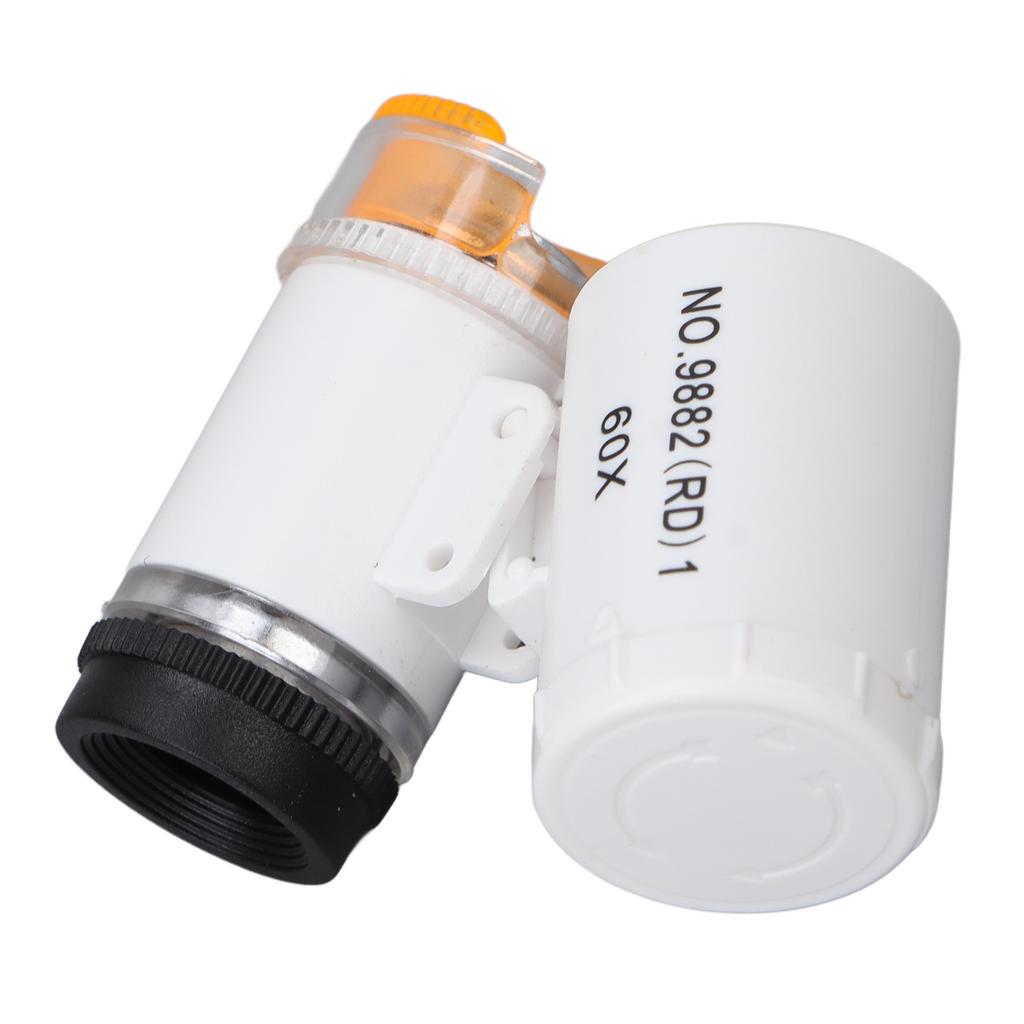 60X   Vergrößerung Lupe Tragbar Schmuck Kassen Lupe Detektor LED Licht   Mikroskop